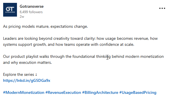 Product Capabilities post