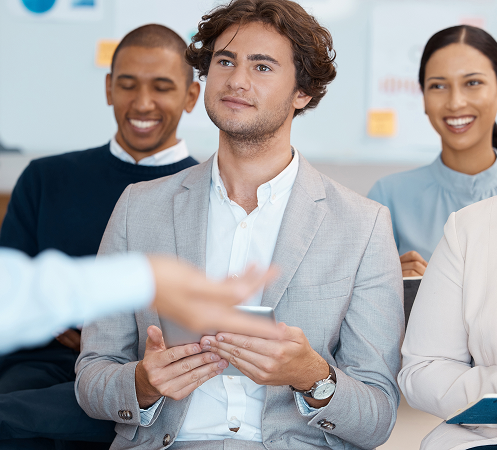 audience-listening-training-with-team-meeting-seminar-workshop-learning-development-teamwork-coaching-growth-with-crowd-sitting-boardroom-strategy-upskill