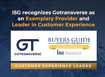 ISG Named Gotransverse Exemplary in Subscription Management